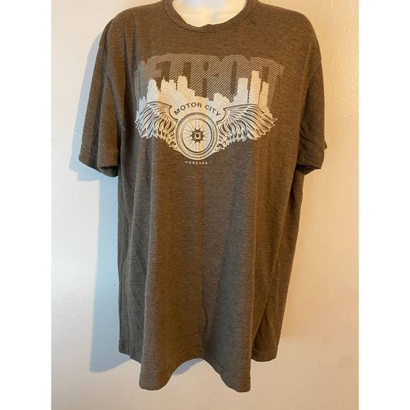 Detroit Big D Motor City Soft T-shirt X Large Mens Brown - Picture 2 of 3